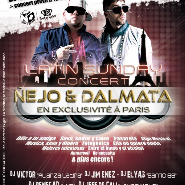 LATIN SUNDAY - ÑEJO Y DALMATA EN CONCERT @ BACK UP / PARIS