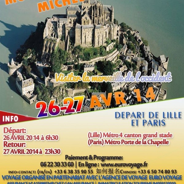 WEEKEND 26-27/04 MONT SAINT MICHEL 79€ DEPART LILLE & PARIS