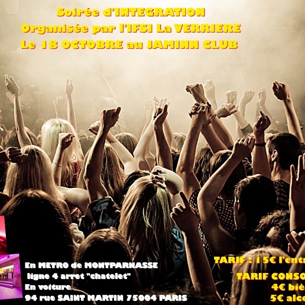 Soirée d'intégration Ifsi la verriére