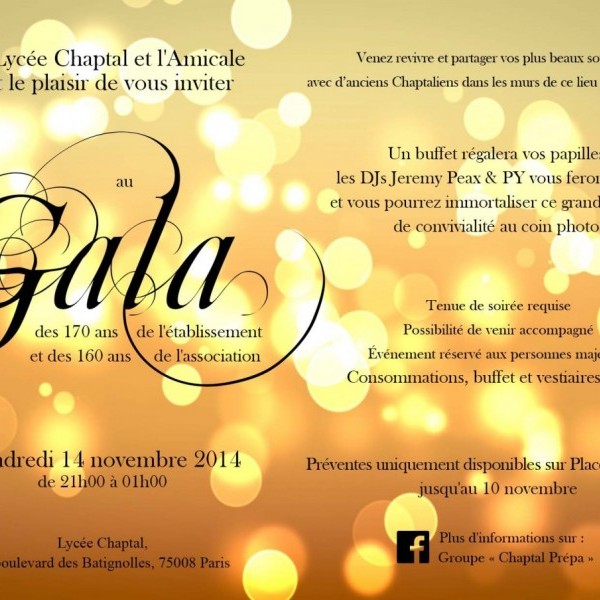 Gala des 170 ans du lycée Chaptal