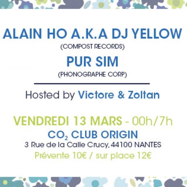 YOUPi! w/ ALAIN HO aka DJ YELLOW (Compost) / PUR SIM (Phonographe Corp) / VICTORE & ZOLTAN