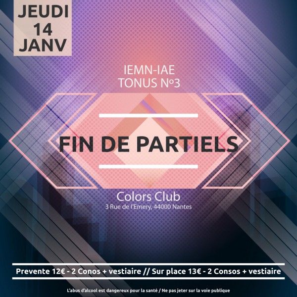 TONUS "FIN DE PARTIELS" N°3 IEMN-IAE