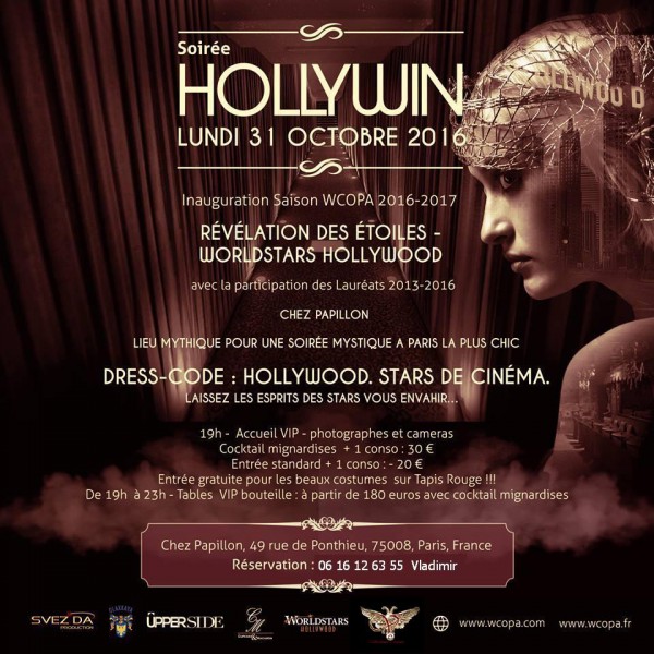 31 octobre- CHEZ PAPILLON Club - Soirée HOLLYWIN