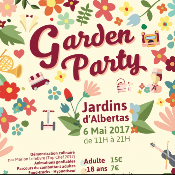 Garden Party 2017 aux Jardins d'Albertas au profit de Restart & Le Point Rose