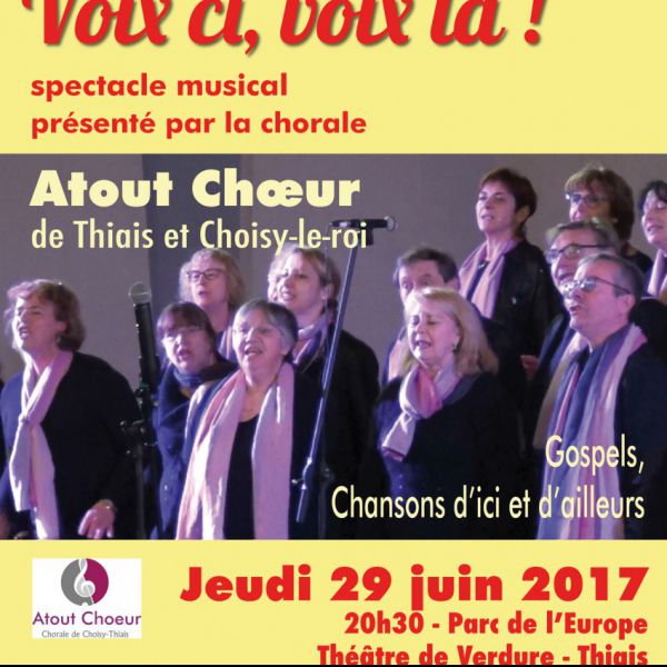 Concert Voix Ci, Voix Là ! Chorale Atout Chœur - Théâtre de Verdure de Thiais