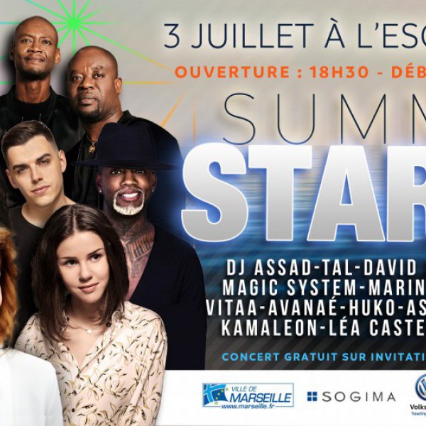 STAR Live Lundi 03 Juillet à l'Escale Borély - Concert Gratuit