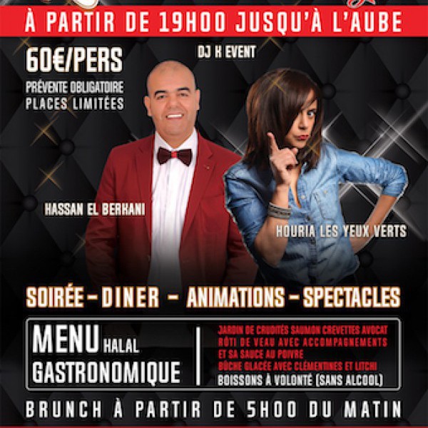 SOIREE 100% NYSS HOURIA LES YEUX VERTS-HASSAN EL BERKANI-DJ K EVENT