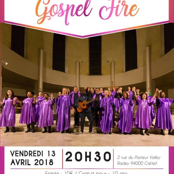 CONCERT DE GOSPEL AVEC MELEK & THE GOSPEL FIRE A CRETEIL