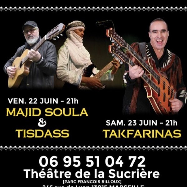 Festival Tamazgha # 13 - PASS 2 jours : Tisdass + Majid Soula + Takfarinas
