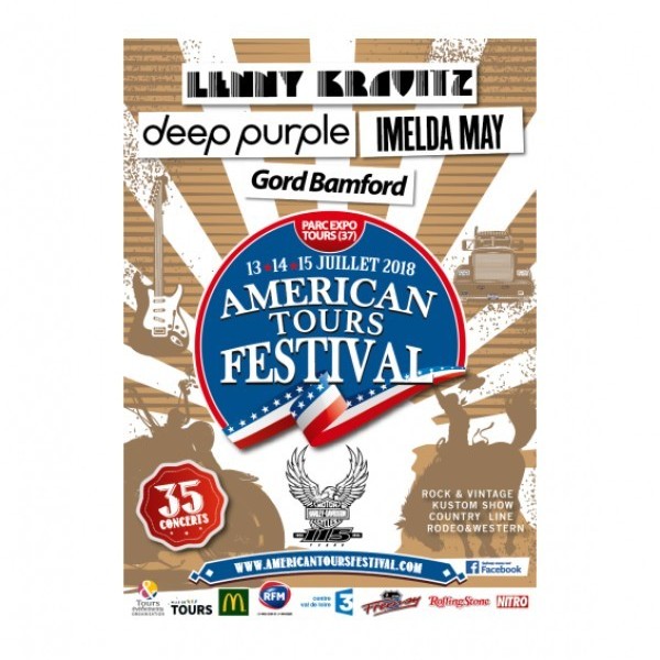 AMERICAN TOURS FESTIVAL 2018 – LENNY KRAVITZ – DEEP PURPLE – IMELDA MAY - & guests
