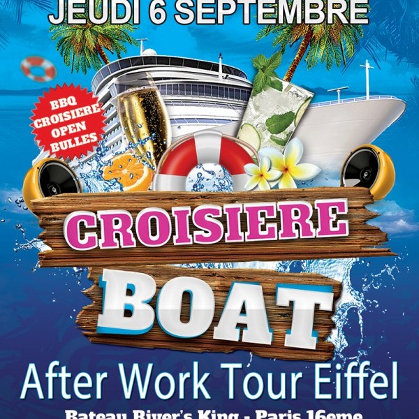 After Work Paradisiac Boat Party Croisière Tour Eiffel