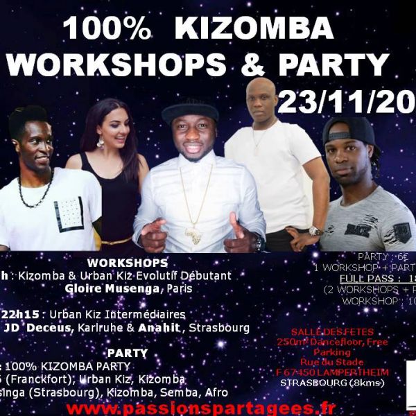 100% Workshops & KIZOMBA PARTY