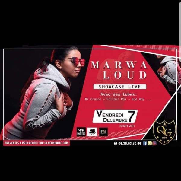 MARWA LOUD EN SHOWCASE AU QG CLUB
