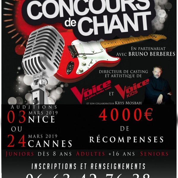 Auditions Concours de chant Nice