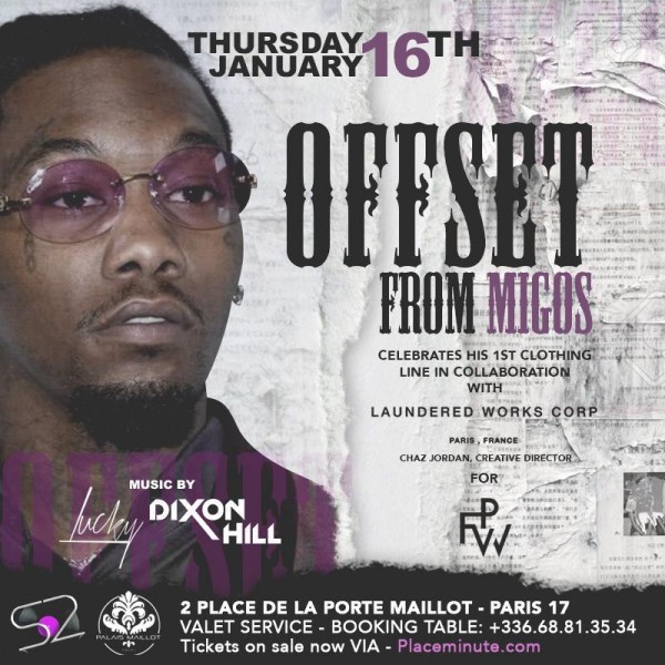 OFFSET (FROM MIGOS) l PARIS FASHION WEEK l THURSDAY 16TH JANUARY