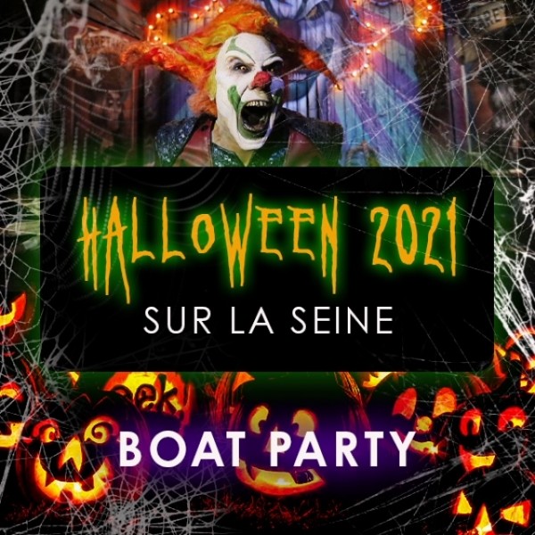 HALLOWEEN BOAT ROOFTOP PARTY HANTÉ GÉANTE SUR LA SEINE