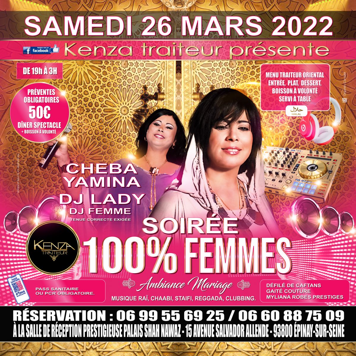 Soirée femme orientale cheba Yamina 2022