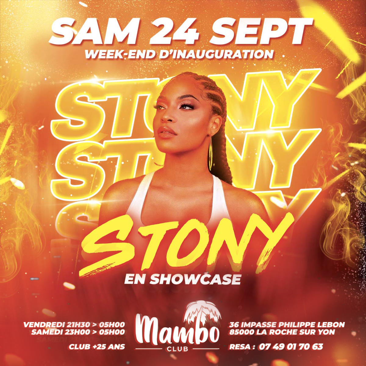 STONY EN SHOWCASE - LE MAMBO CLUB - SAMEDI 24 SEPTEMBRE