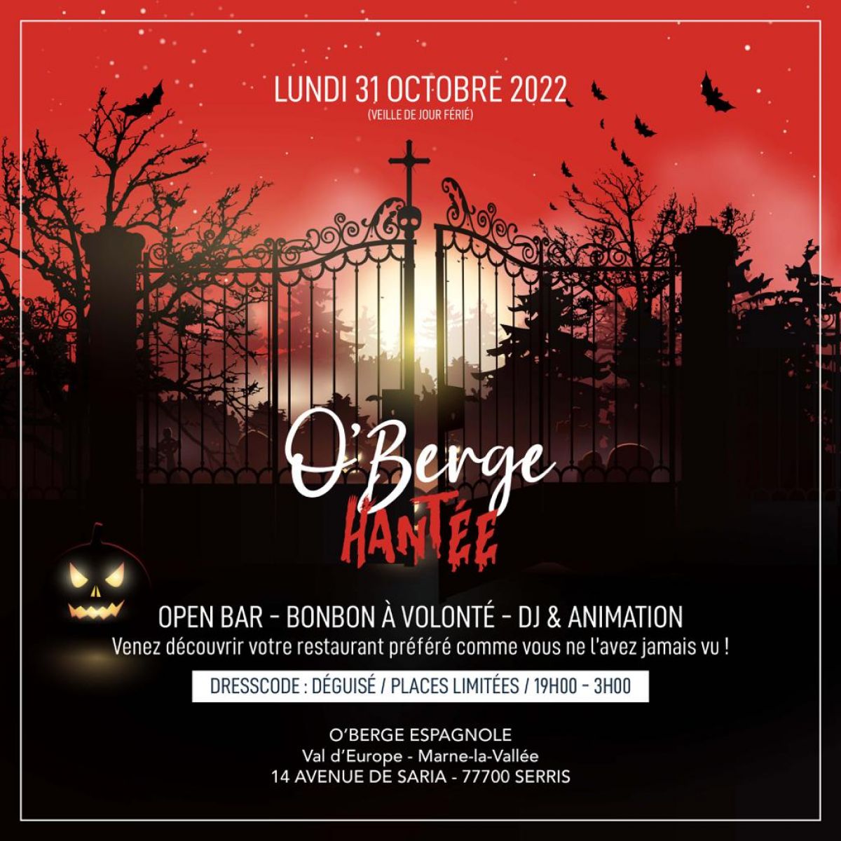 HALLOWEEN O'BERGE HANTÉE