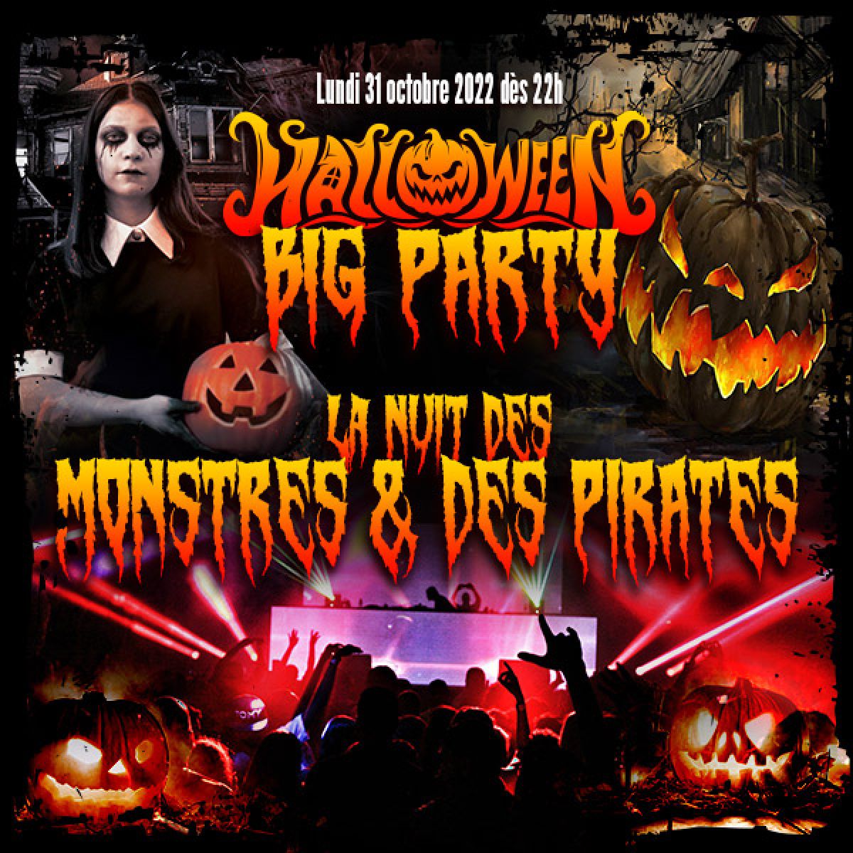 HALLOWEEN BOAT PARTY SUR LA SEINE LA MAISON DE L' HORREUR PENICHE NOTRE DAME