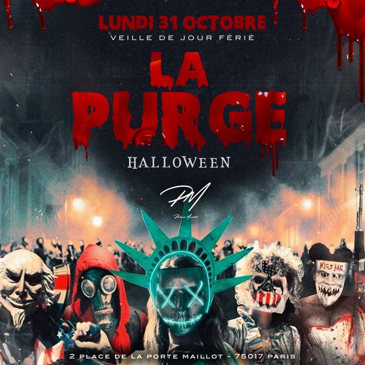 La Purge of halloween-Lundi 31 Octobre au Palais maillot