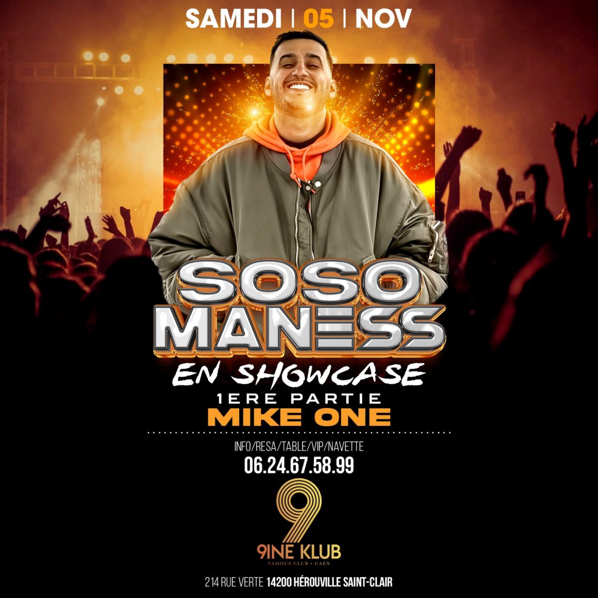 SOSO MANESS EN SHOWCASE AU 9INE KLUB SAMEDI 05 NOVEMBRE 2022