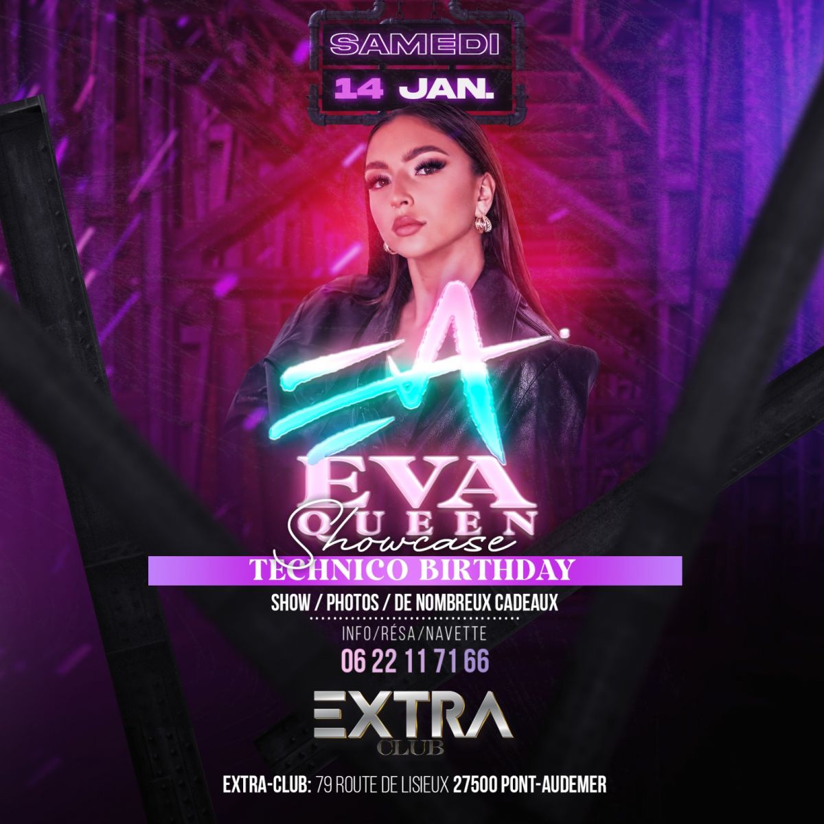 EVA QUEEN EN SHOWCASE À L’EXTRA CLUB SAMEDI 14 JANVIER