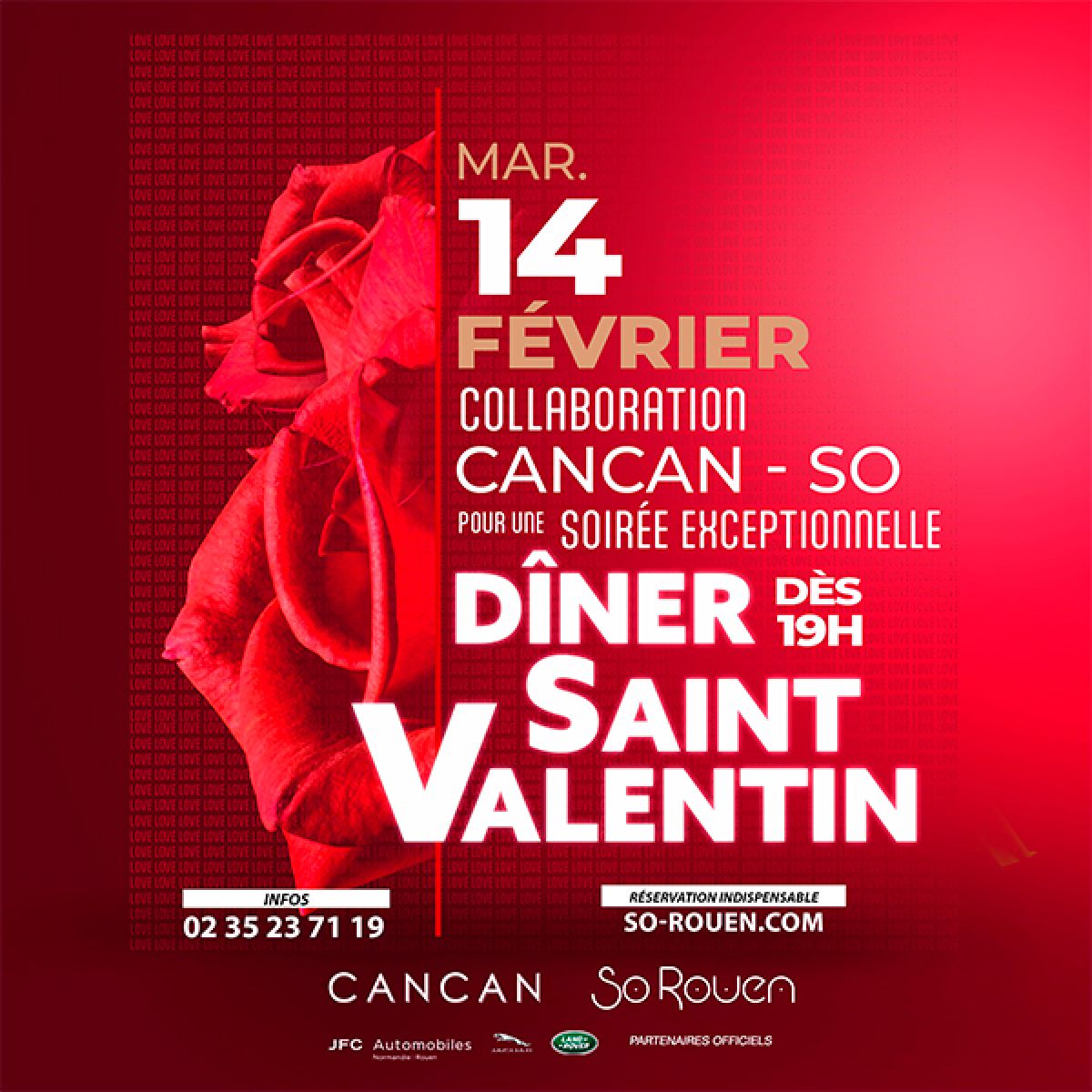 Diner de Saint Valentin - So Rouen x Cancan | Placeminute