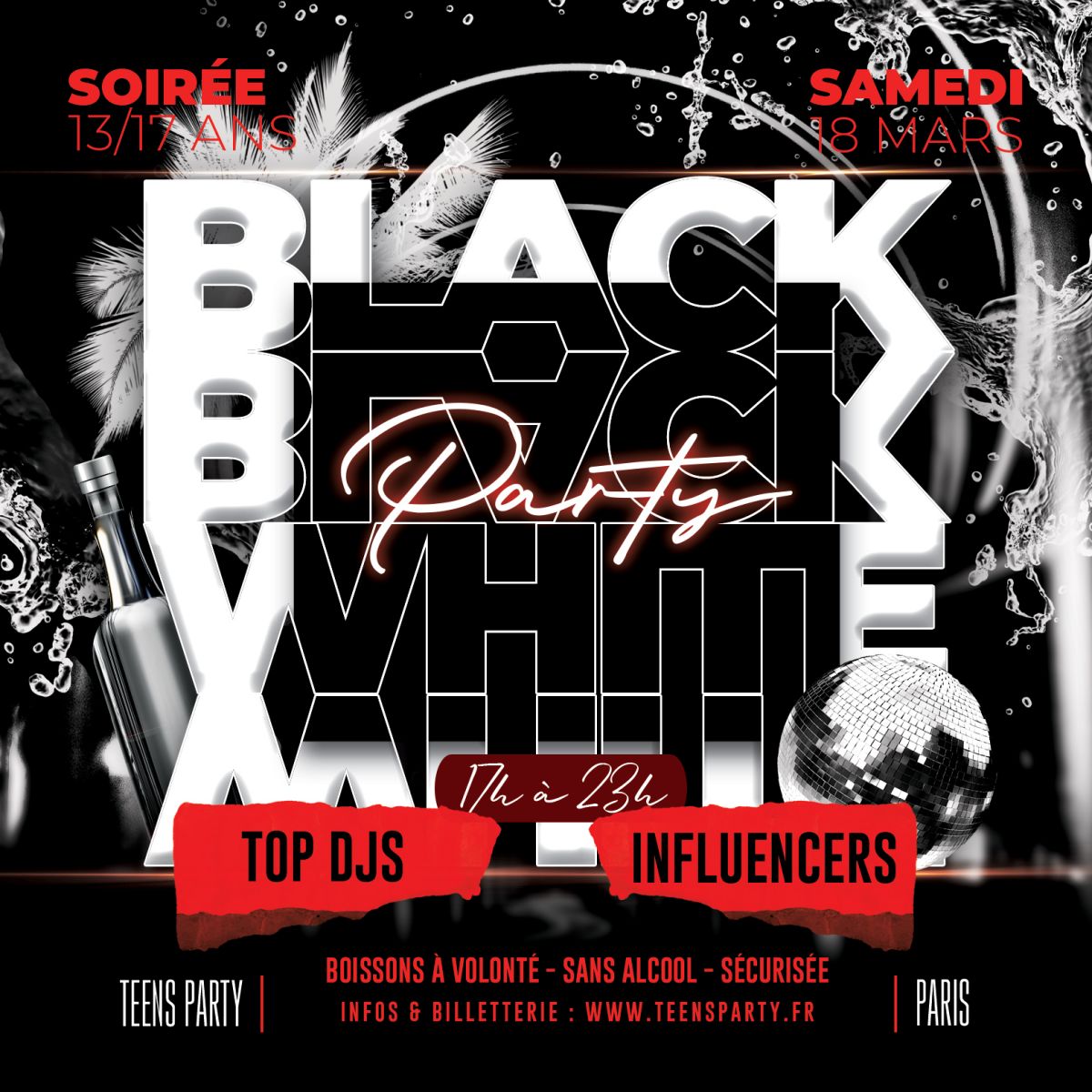 Black & White Teens Party 2023