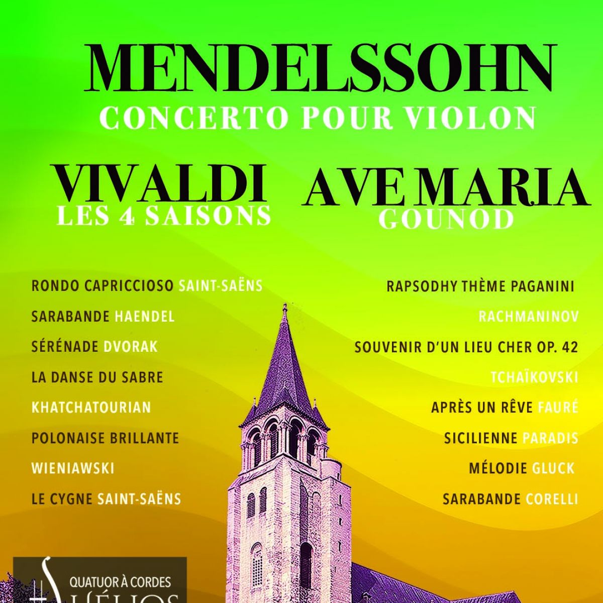 Les 4 Saisons de Vivaldi, Ave Maria, Concerto de Mendelssohn