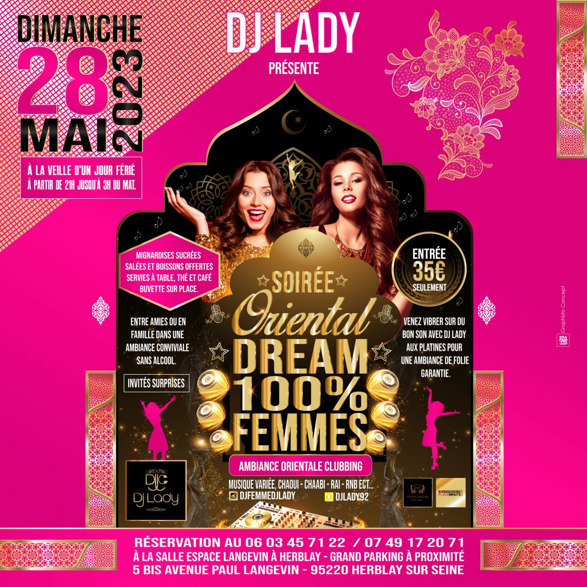 DJ lady Soirée femmes 28 mai