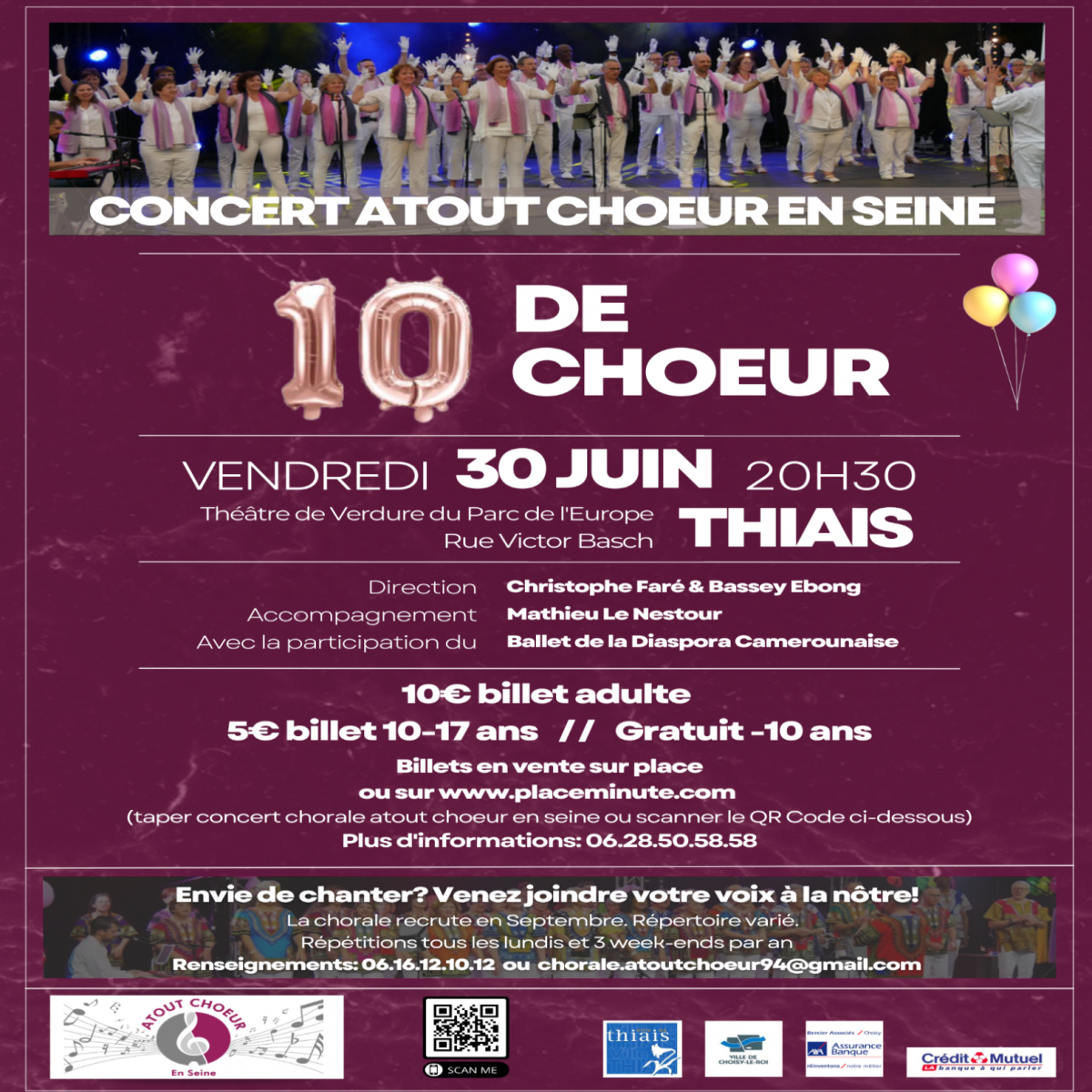 Concert Chorale Atout Choeur en Seine