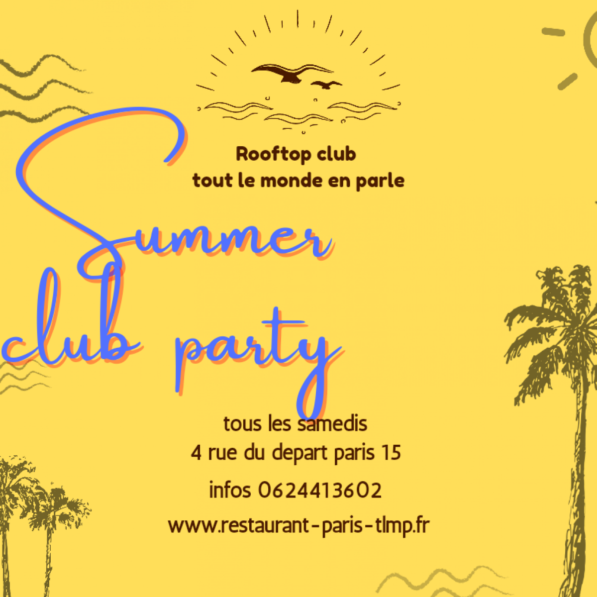 SUMMER CLUB PARTY ROOFTOP +TERRASSE REGGAETON