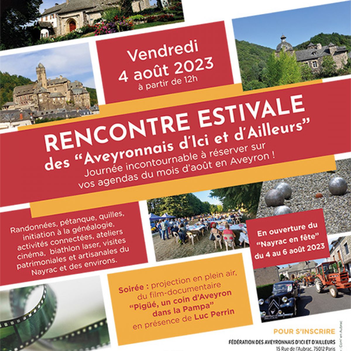 RENCONTRE ESTIVALE AU NAYRAC - VENDREDI 4 AOUT 2023