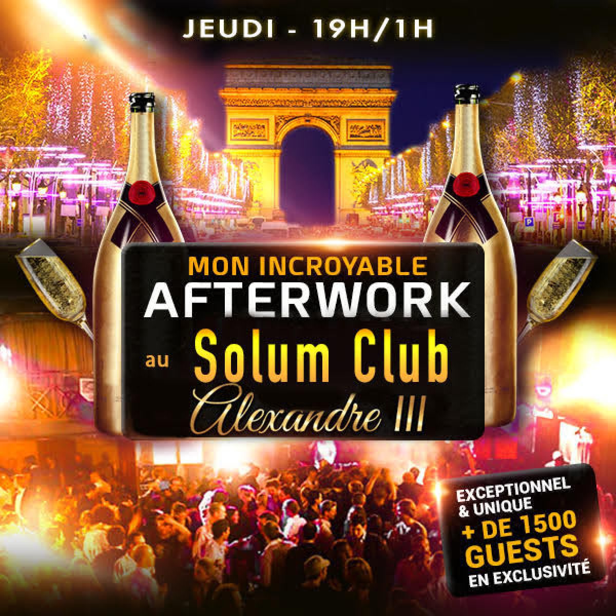 MON INCROYABLE AFTERWORK EXCEPTIONNEL & EXCLUSIF AU SOLUM CLUB SOUS LE PONT ALEXANDRE III
