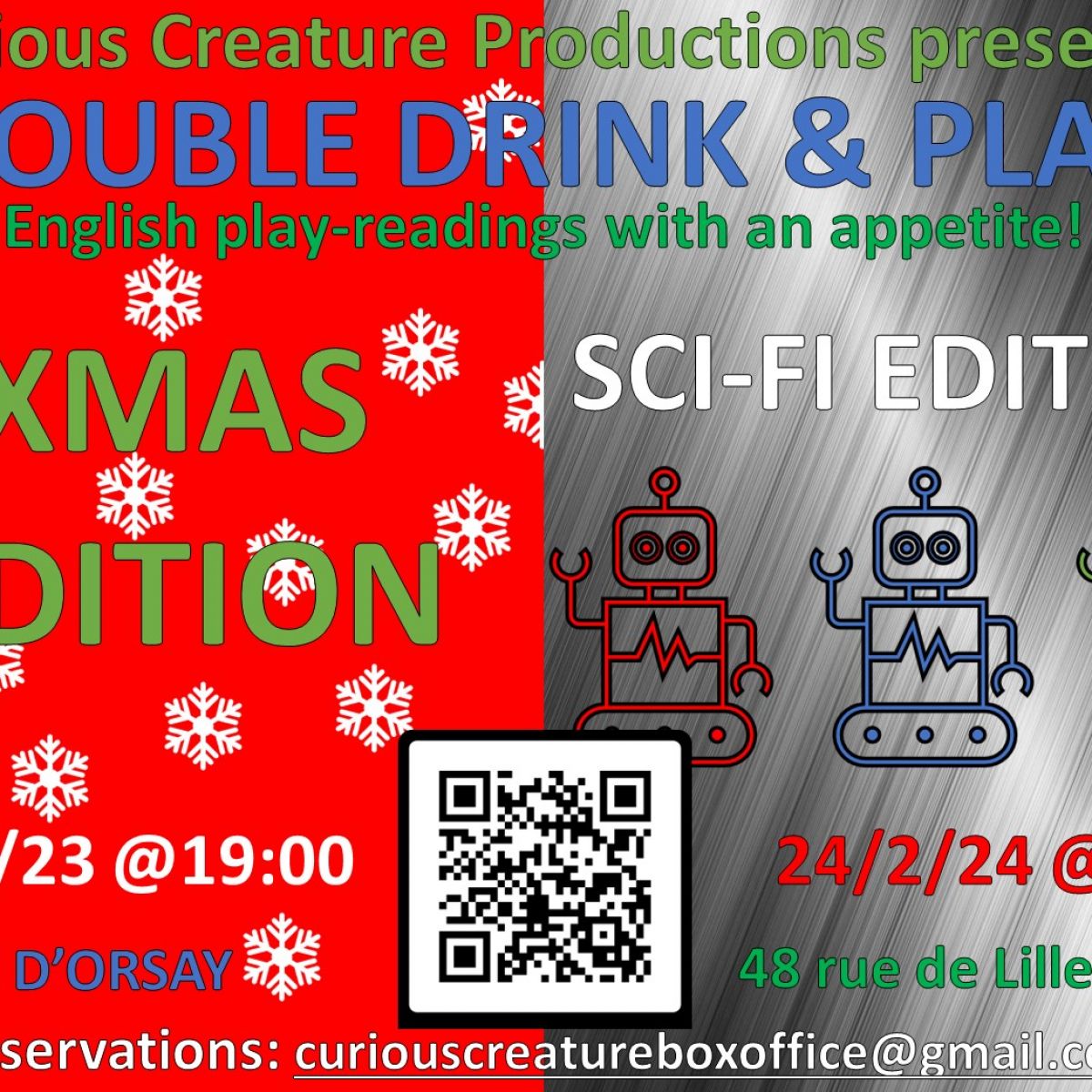 DOUBLE DRINK & PLAY : XMAS/SCI-FI EDITIONS.