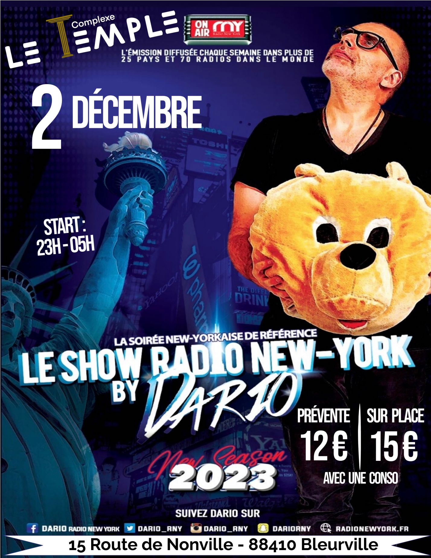 DARIO RADIO NEW YORK Débarque au Complexe le Temple