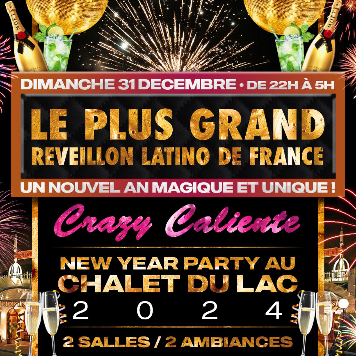 LE PLUS GRAND REVEILLON LATINO DE FRANCE ( 2 SALLES & 2 AMBIANCES ) NEW  YEAR 2024