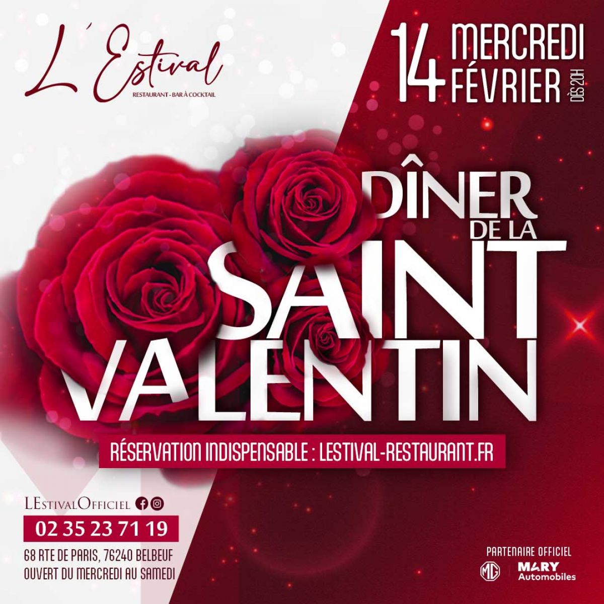 DÎNER DE LA SAINT VALENTIN