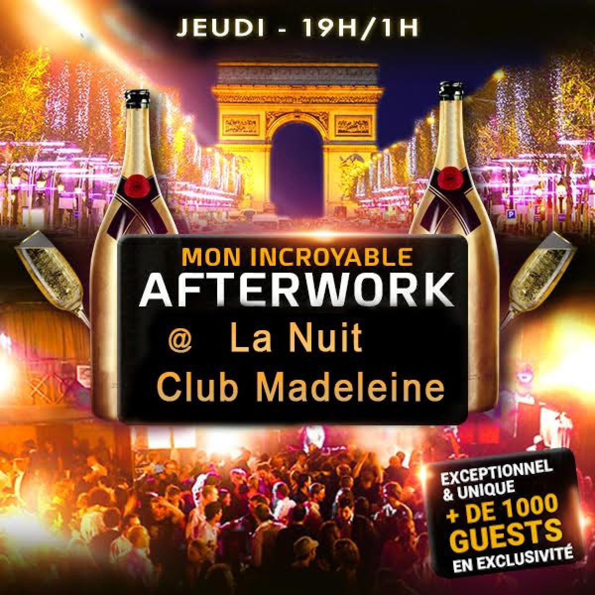 LE + GROS AFTERWORK VIP DE FRANCE INAUGURATION MON INCROYABLE VIP AFTERWORK @ LA NUIT LE CLUB PARIS EX - KEY PARIS REFAIT A NEUF