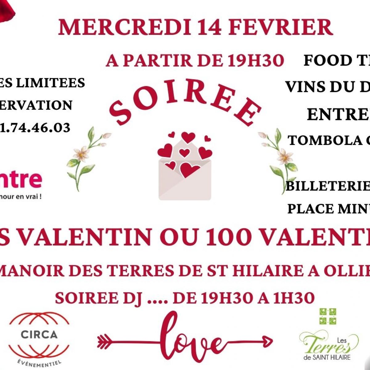 LA SOIREE SANS VALENTIN ou 100 VALENTINS