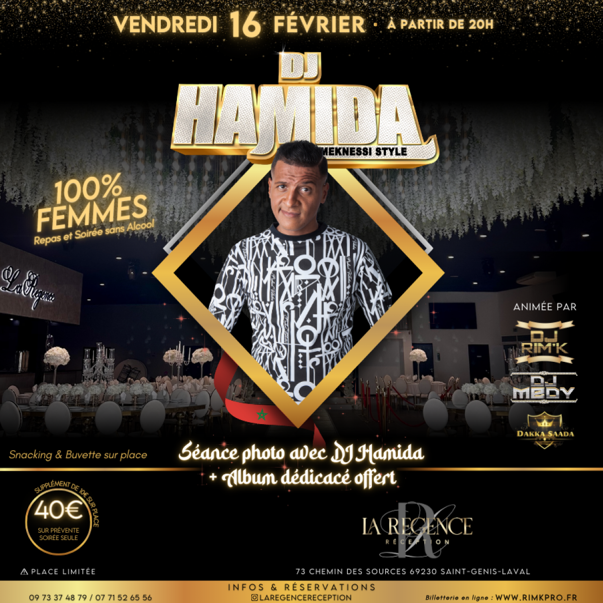 Soirée Dj Hamida 100% Femmes LYON