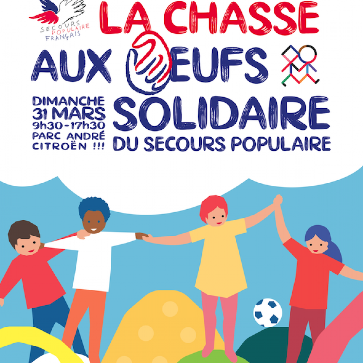 Chasse aux oeufs solidaire du Secours populaire