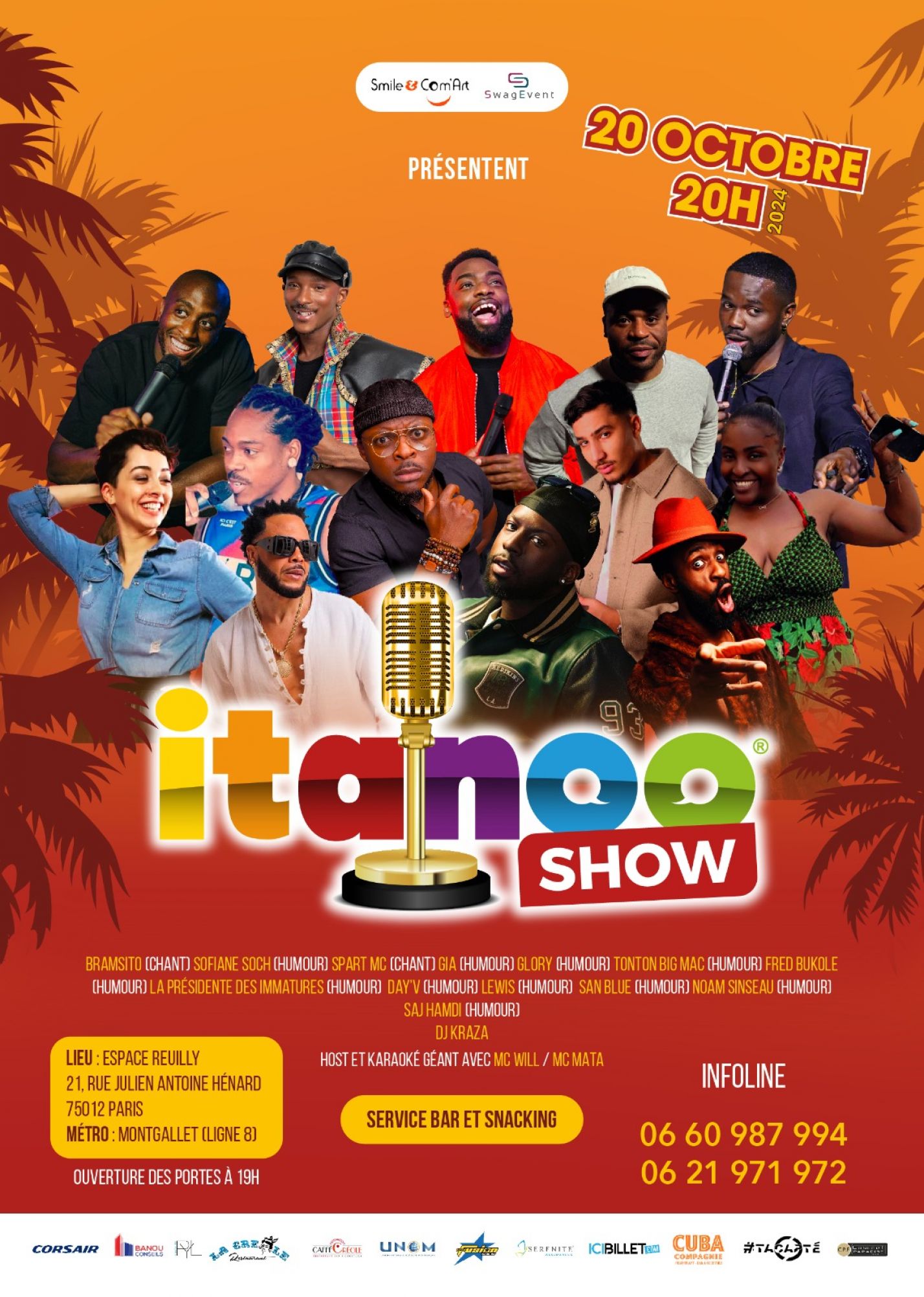 Itanoo Comedy Show avec BRAMSITO en showcase.