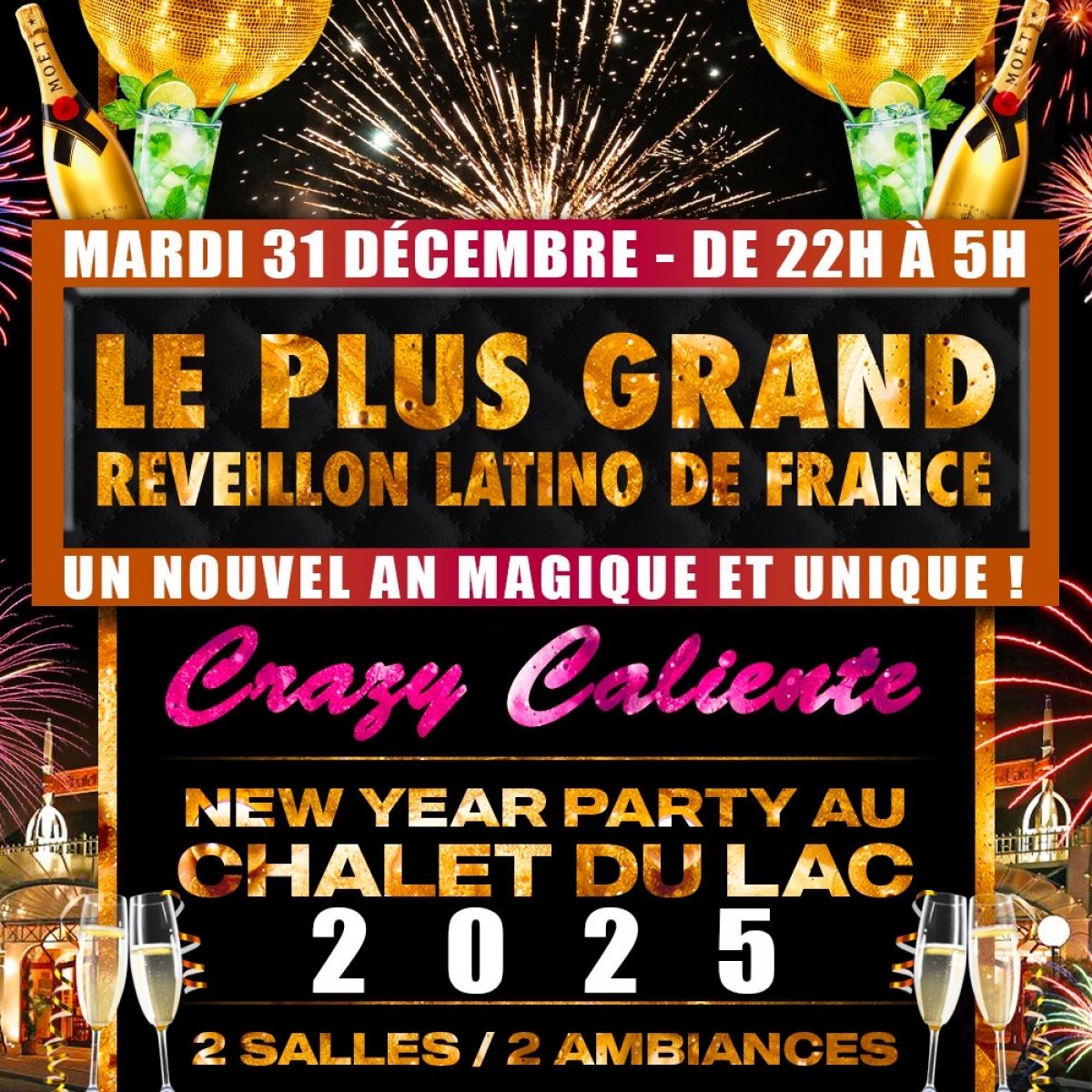 LE PLUS GRAND REVEILLON LATINO DE FRANCE ( 2 SALLES & 2 AMBIANCES ) NEW YEAR 2025