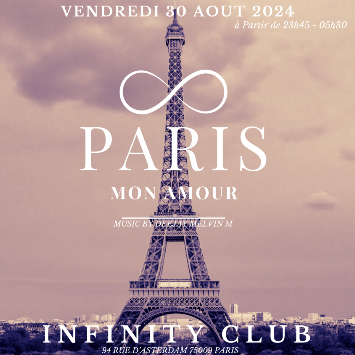 PARIS MON AMOUR - 30.08.2024 - INFINITY CLUB PARIS
