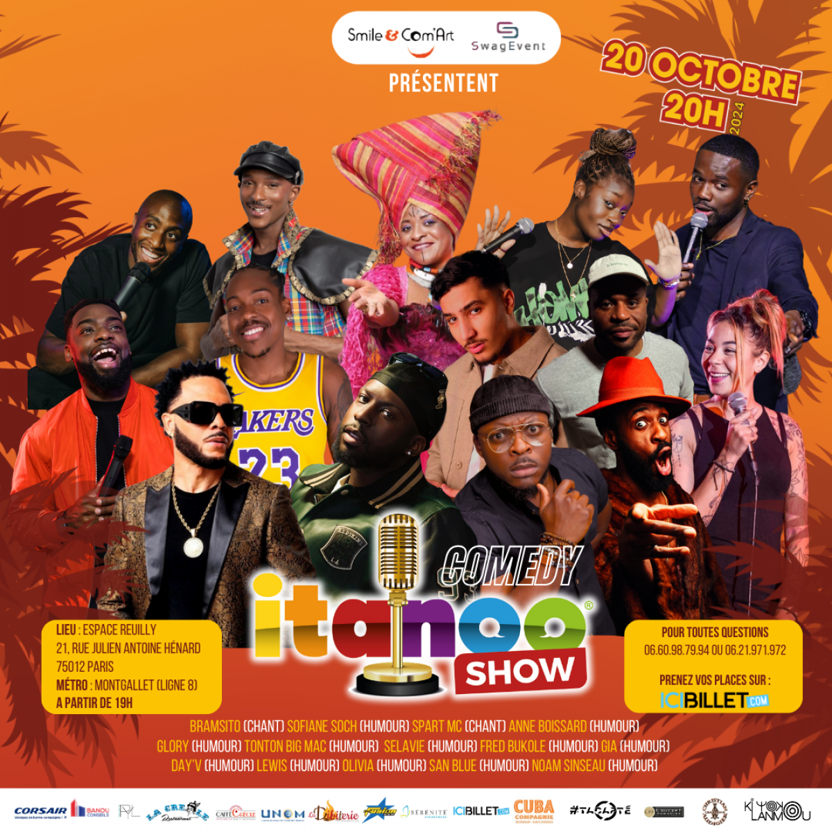 Itanoo Comedy Show avec BRAMSITO en showcase.