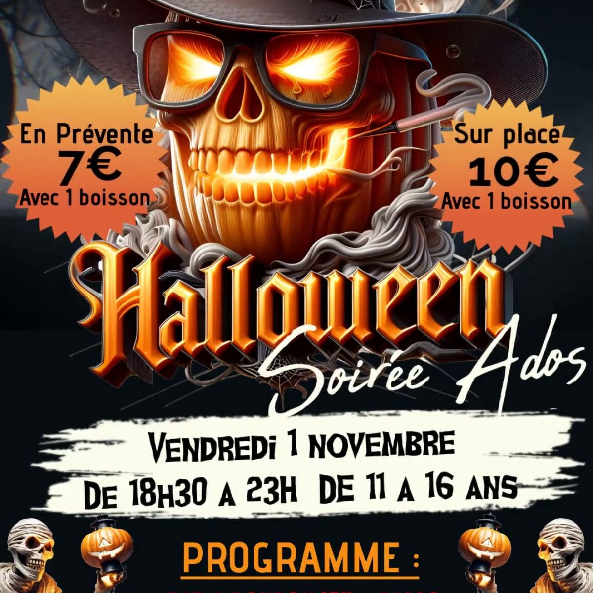 Halloween Soirée Ados