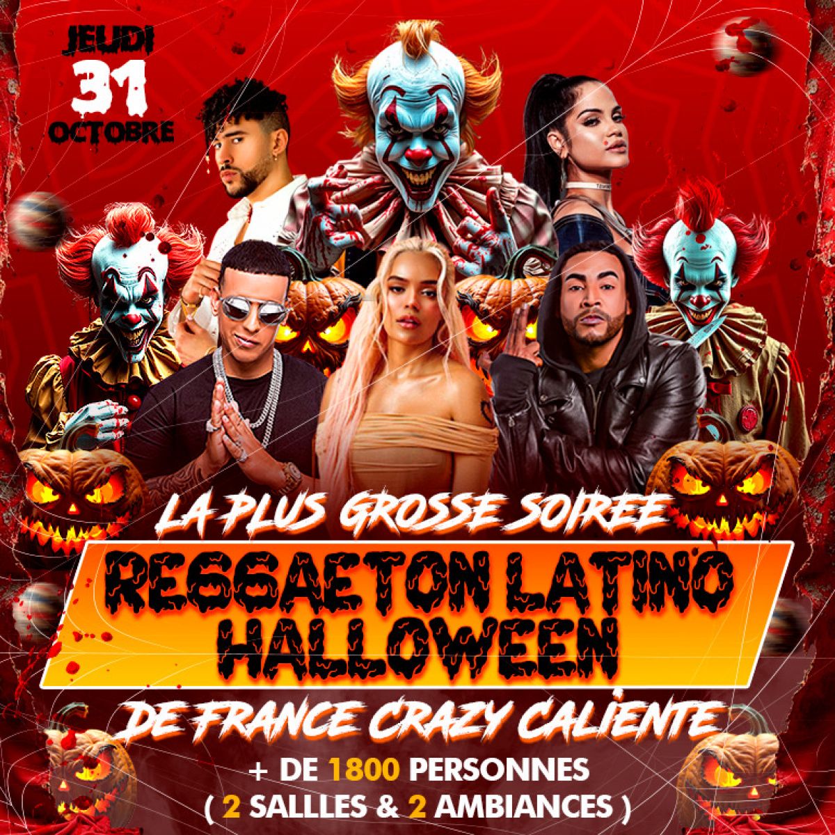 LA PLUS GROSSE SOIRÉE REGGAETON HALLOWEEN LATINO DE FRANCE