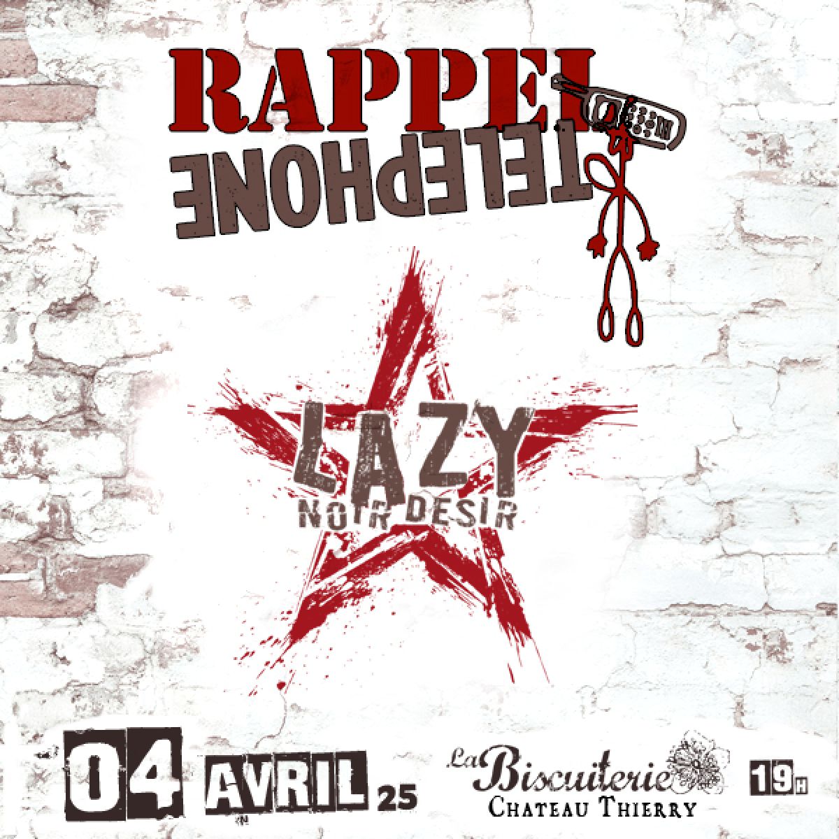 [ANNULATION/REPORT] Soirée Tributes Lazy (Noir Desir) & Rappel (Téléphone)
